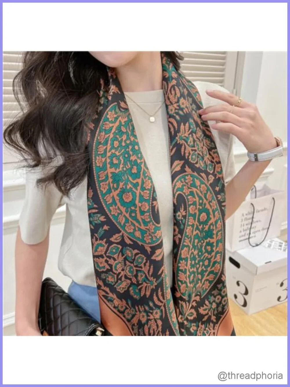 43 Inch Square Scarf Polyester Satin Silk Hair Wrap